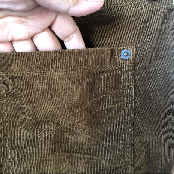 EDDIE BAUER Pants Size 8 Corduroy Flare Brown Retro A031 - Picture 6 of 9